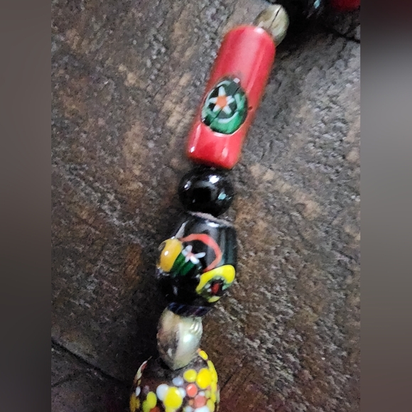 VINTAGE NECKLACE HANDCRAFTED AFRICAN ARTISAN BEADS - Picture 12 of 16